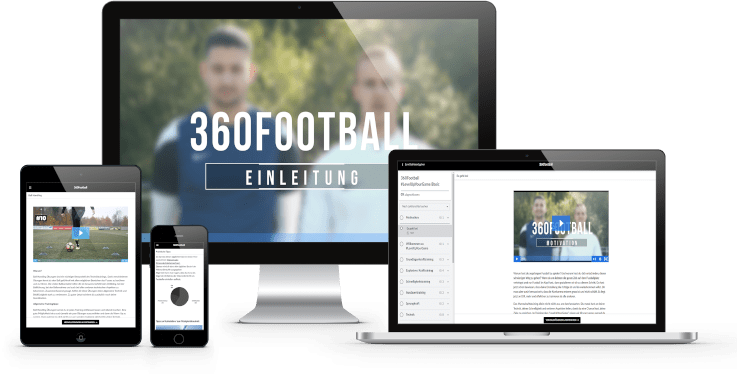 Mock Ups vom 360Football Trainingsprogramm für Fussballer